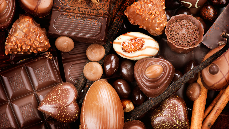 Dulces con chocolate