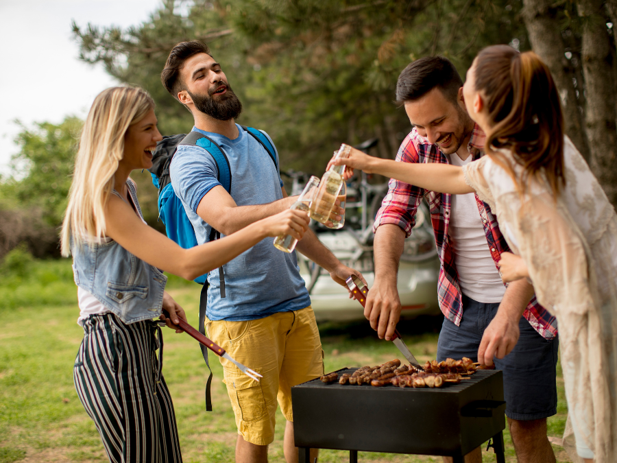 Una reunión con amigos o familia
